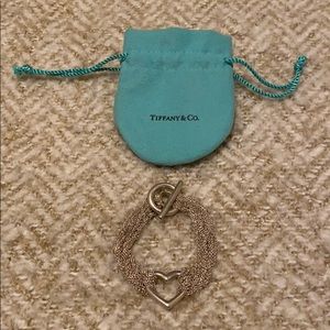 Tiffany Multi Strand Heart Toggle Bracelet
